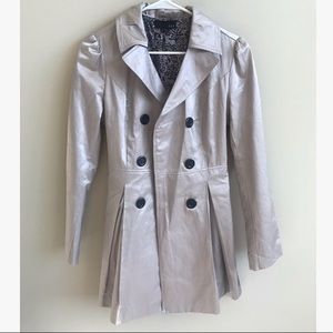 • Forever 21 Silver Toned Trench Coat •